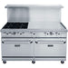 Dukers DCR60-4B36GM 60″ Gas Range with Four (4) Open Burners & 36″ Griddle-cityfoodequipment.com