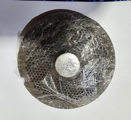 #56 1/8" Stainless Steel Meat Grinder Plate w/ hub-cityfoodequipment.com
