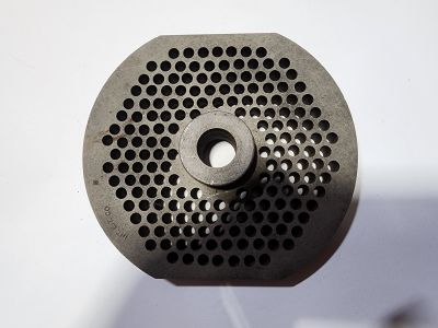 #56 1/4" Stainless Steel Meat Grinder Plate w/ hub Butcher Boy-cityfoodequipment.com