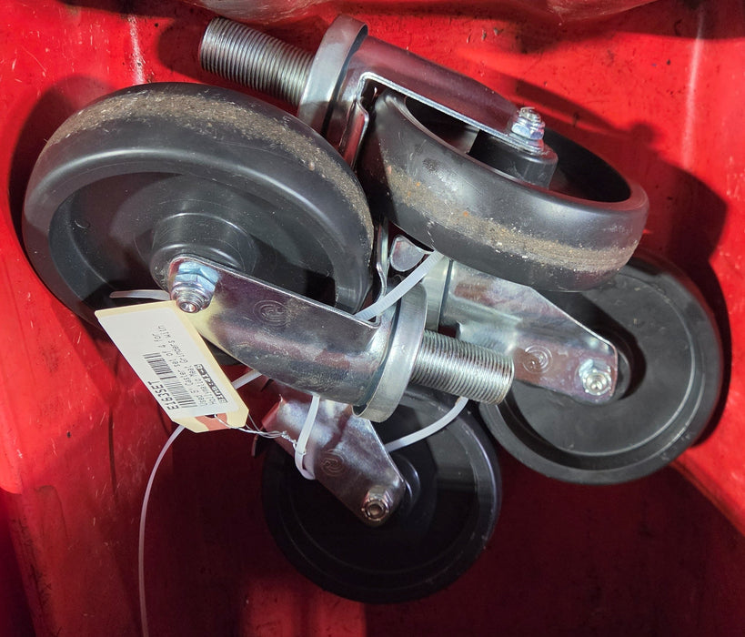 Used Set of 4 casters-Hollymatic Grinder-cityfoodequipment.com