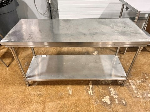 Used Stainless Steel Work Table with Undershelf 60x24