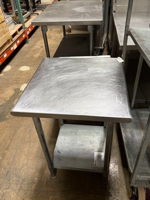 Used 24"x24" Stainless Steel  Work Table with Undershelf