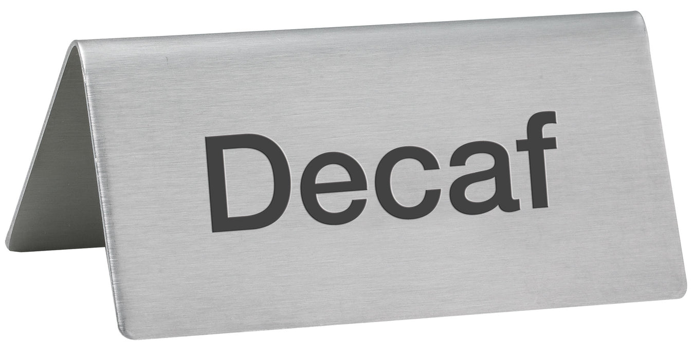 Tent Sign, "Decaf", S/S (12 Each)-cityfoodequipment.com