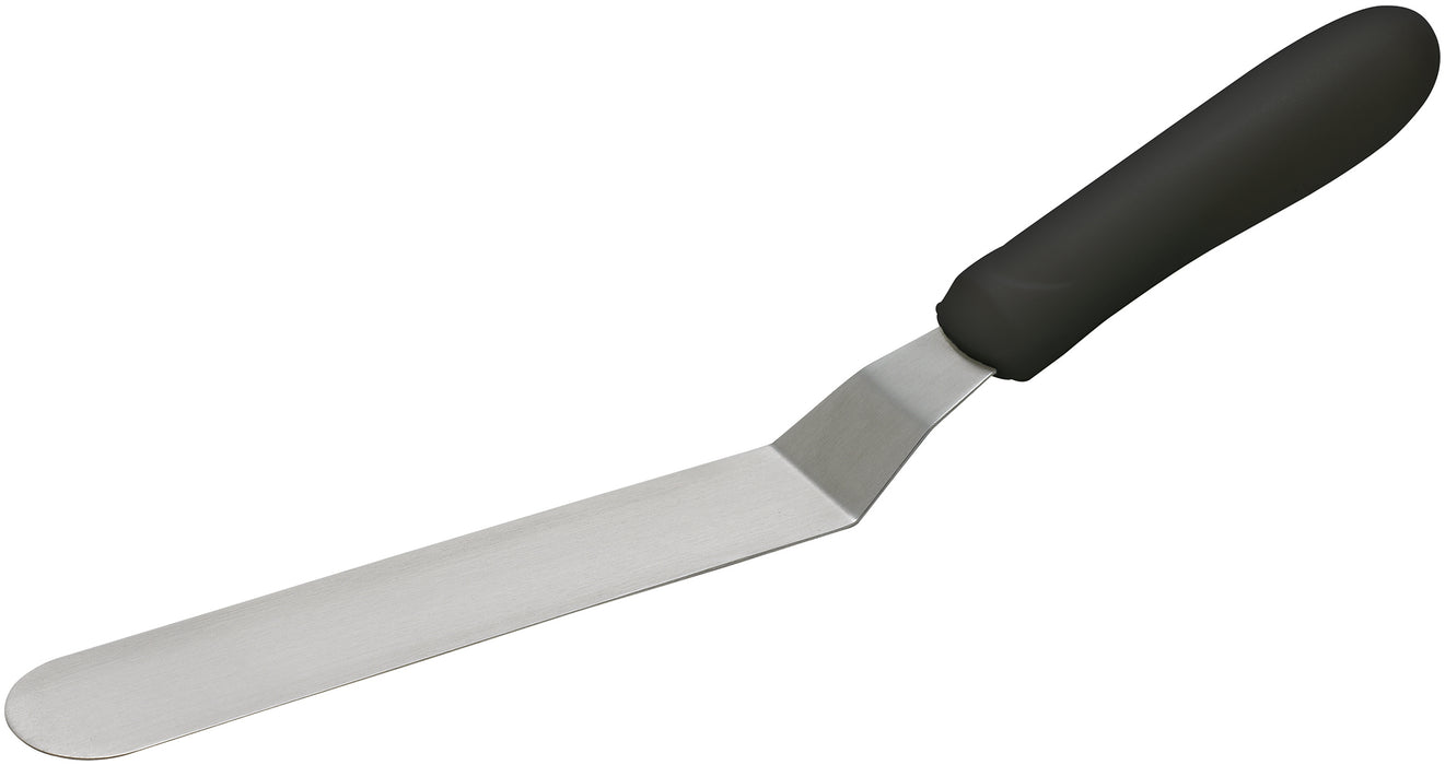 Spatula w/Offset, Black PP Hdl, 6-1/2" x 1-5/16" Blade (12 Each)-cityfoodequipment.com