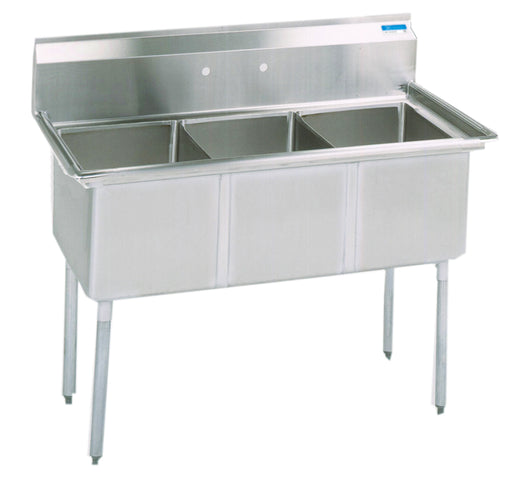 S/S 3 Compartments Sink w/ 16" x 20" x 12" D Bowls-cityfoodequipment.com
