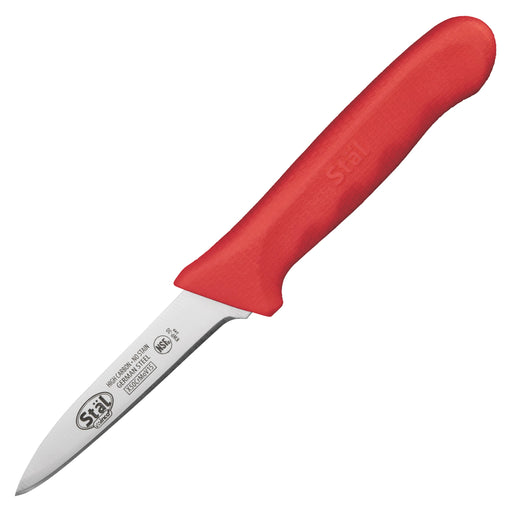 3-1/4" Paring Knives, Red PP Hdl, 2pcs/pk (6 Pack)-cityfoodequipment.com