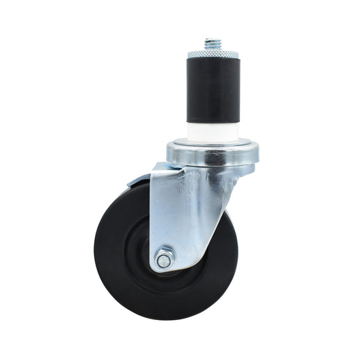 4" Hard Rubber Wheel With 1 5/8" Expanding Stem Swivel Caster For Work Table-cityfoodequipment.com