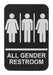 Information Sign, "All Gender", 6" x 9", Braille (12 Each)-cityfoodequipment.com