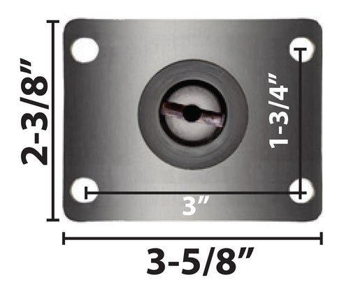 5" Polyurethane Swivel Plate Caster With 2-3/8"x3-5/8" Plate & Top Lock Brake-cityfoodequipment.com