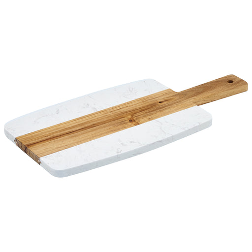 Marble and Wood Serving Board, 15" x 7" (6 Each)-cityfoodequipment.com