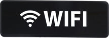 Information Sign, "WiFi", 3" x 9", Black (12 Each)-cityfoodequipment.com