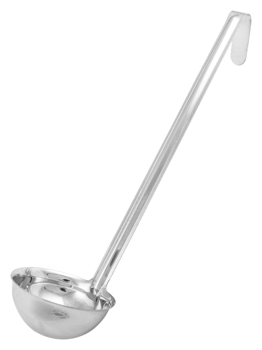 Winco Prime One-piece S/S 6oz Ladle, NSF (12 Each)-cityfoodequipment.com