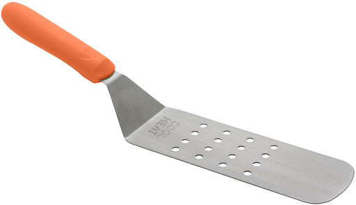 High Heat Perforated Flexible Turner w/Offset,Orange Nylon Hdl,8-1/4"x2-7/8" Bld (12 Each)-cityfoodequipment.com