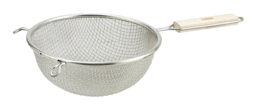 8" Double Mesh Strainer, Fine, Tin (12 Each)-cityfoodequipment.com
