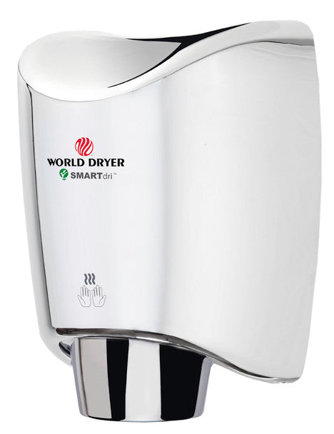 World Dryer SMARTdri K-972A2 Stainless Steel Polished Fast Hand Dryer-cityfoodequipment.com