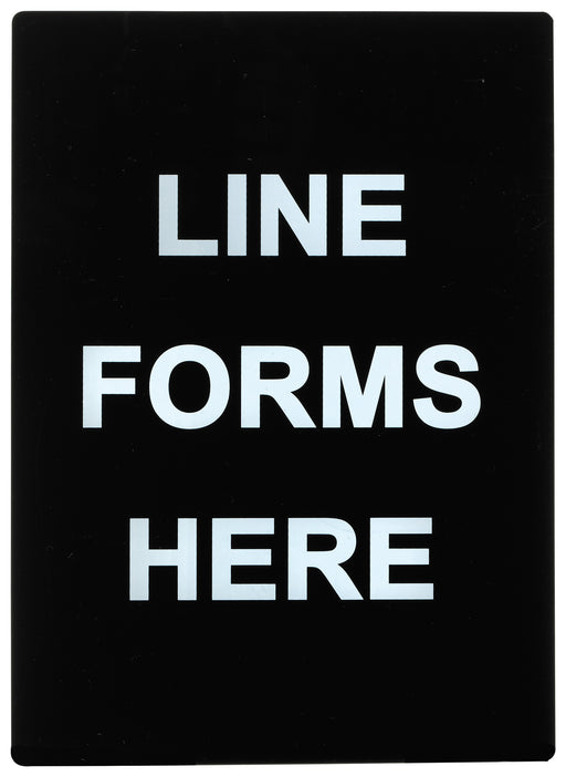Stanchion Sign, "Line Forms Here" (6 Each)-cityfoodequipment.com