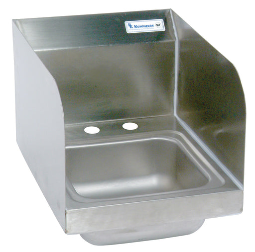 Space Saver S/S Hand Sink, Side Splashes 2 Holes 9" x 9" Bowl-cityfoodequipment.com