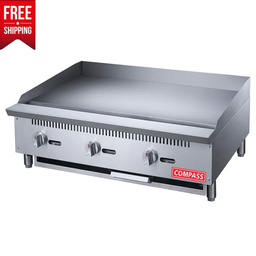 Compass PLG-DCGM36 36 in. W Griddle with 3 Burners-cityfoodequipment.com