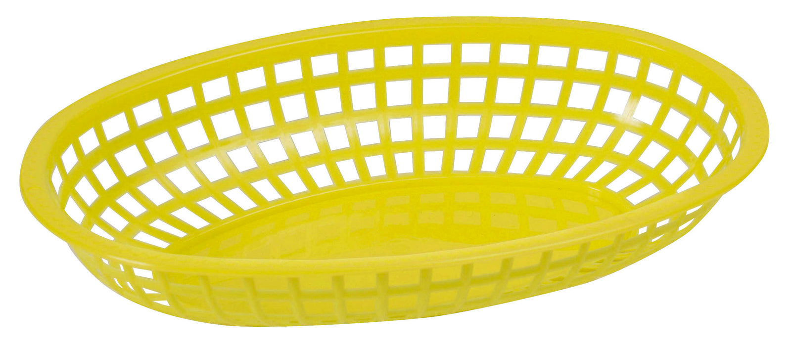 Fast Food Baskets, Oval, 10-1/4" x 6-3/4" x 2", Yellow (3 Dozen)-cityfoodequipment.com