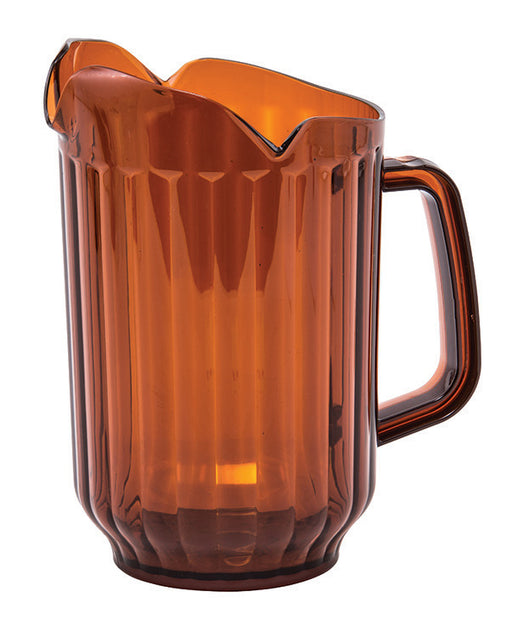 60oz PC Pitcher, 3 Spout, Amber (12 Each)-cityfoodequipment.com