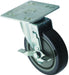 Caster w/Brake for 4" x 4" Universal Plate, 2pcs, 5"Dia (4 Set)-cityfoodequipment.com