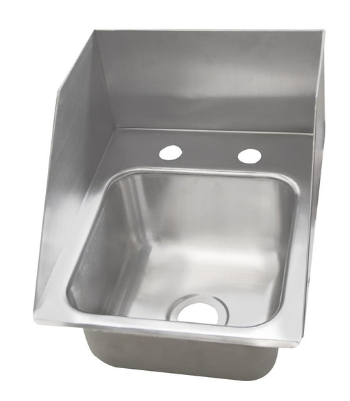 1 Compartment Drop-In Sink w/Side Splashes 9" x 9" x 5"-cityfoodequipment.com