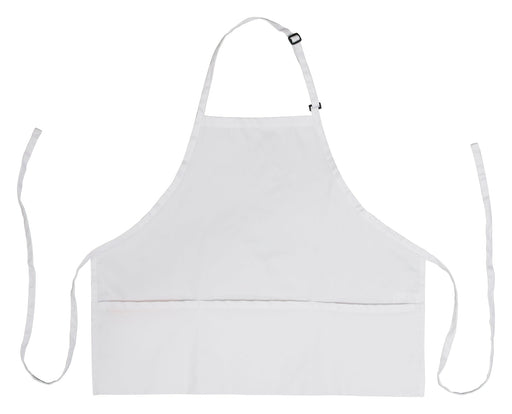 3 Pocket BIB Apron, 24"L x 27-1/2"W,White (12 Each)-cityfoodequipment.com