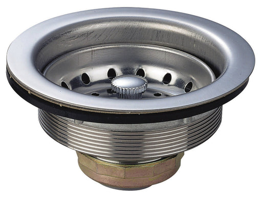 S/S Basket Drain with Crumb Cup, 3 1/2" Opening,1-1/2"-cityfoodequipment.com