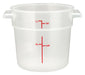 1qt Round Storage Container, Translucent, PP (12 Each)-cityfoodequipment.com