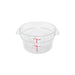 2 QT ROUND FOOD STORAGE CONTAINER, PC, CLEAR LOT OF (Ea)-cityfoodequipment.com