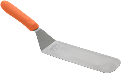 High Heat Flexible Turner w/Offset, Orange Nylon Hdl, 8-1/4"x2-7/8" Blade (12 Each)-cityfoodequipment.com