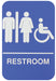 Sign 6" x 9" x 1/8", Information Sign with Braille, Restroom/Accessible, Braille QTY-6-cityfoodequipment.com