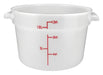 12qt Round Storage Container, White, PP (12 Each)-cityfoodequipment.com