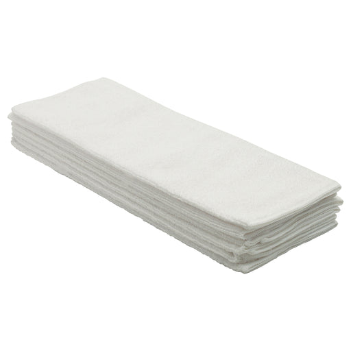 Microfiber Towel, 16" x 16", 6pcs/pk, White (10 Pack)-cityfoodequipment.com