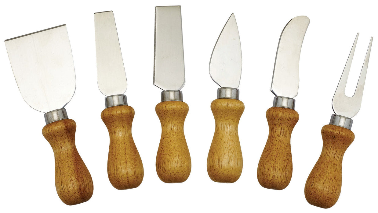 Cheese Knife Set w/wooden handle (12 Set)-cityfoodequipment.com
