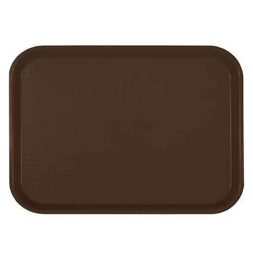 12" X 16 1/4", FAST FOOD TRAY, RECTANGULAR, PLASTIC, BROWN LOT OF 12 (Ea)-cityfoodequipment.com