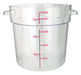 18qt Round Storage Container, Clear, PC (6 Each)-cityfoodequipment.com