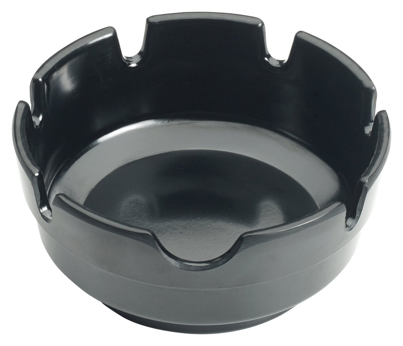 Ashtray, 4"Dia, Black, Melamine (12 Dozen)-cityfoodequipment.com