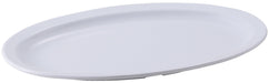 13-1/8" x 9-1/2" Melamine Oval Platters, Narrow Rim, White (4 Dozen)-cityfoodequipment.com