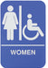 Sign 6" x 9" x 1/8", Information Sign with Braille, Women/Accessible, Braille QTY-6-cityfoodequipment.com