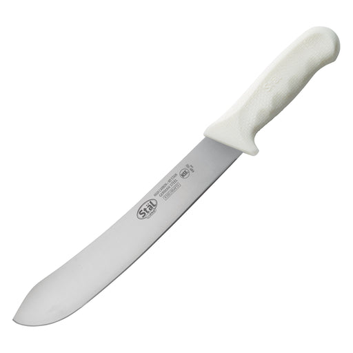 10" Butcher Knife, White PP Hdl (6 Each)-cityfoodequipment.com