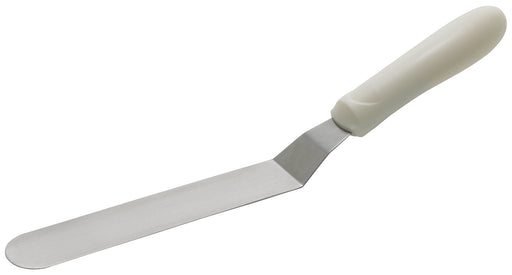 Spatula w/Offset, White PP Hdl, 6-1/2" x 1-5/16" Blade (12 Each)-cityfoodequipment.com