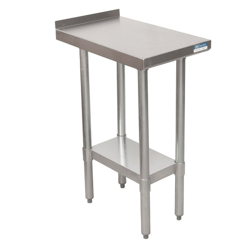 18 Gauge Stainless Steel Filler Table, Galvanized Shelf 1 1/2" Riser 18"W x 30"D-cityfoodequipment.com