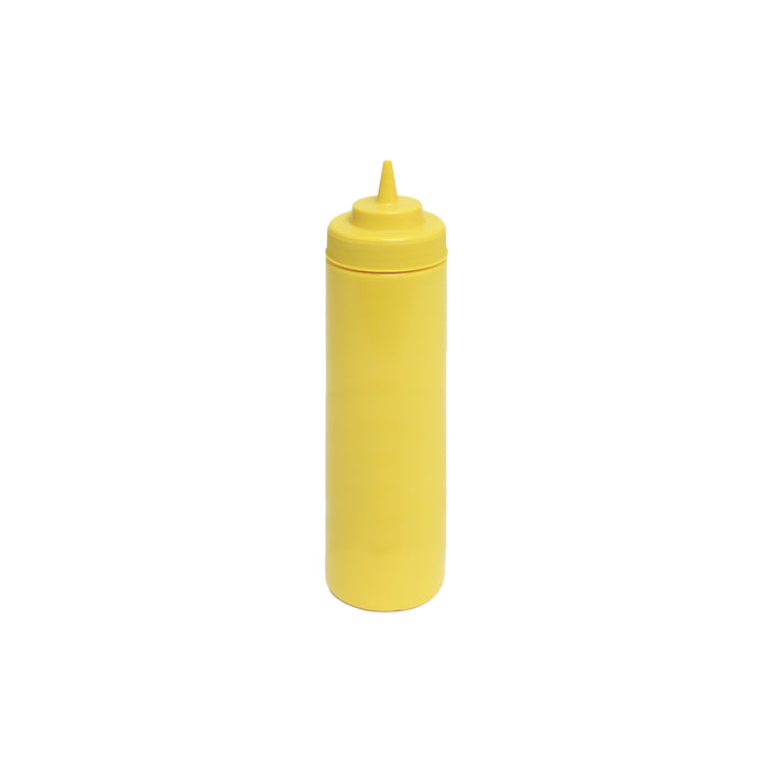 24 OZ WIDE-MOUTH SQUEEZE BOTTLE, YELLOW (6PK) LOT OF 1 (Pk)-cityfoodequipment.com