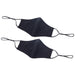 Face Mask, 2-Ply, 100% Cotton, Adjustable Clip, M/L, Black, 2pcs/pk (50 Pack)-cityfoodequipment.com