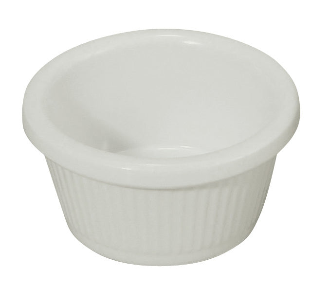 2oz Fluted Ramekins, White (8 Dozen)-cityfoodequipment.com