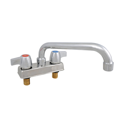 Workforce Standard Duty Faucet, 6" Swing Spout, 4" O.C.Deck Mount-cityfoodequipment.com