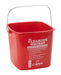 6qt Cleaning Bucket, Red Sanitizing Solution (12 Each)-cityfoodequipment.com