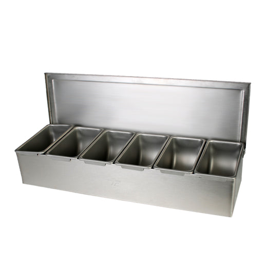 6 S/S COMPARTMENT CONDIMENT LOT OF 1 (Ea)-cityfoodequipment.com