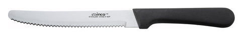 Steak Knives, 5" Blade, Black PP Hdl, Round Tip (24 Dozen)-cityfoodequipment.com